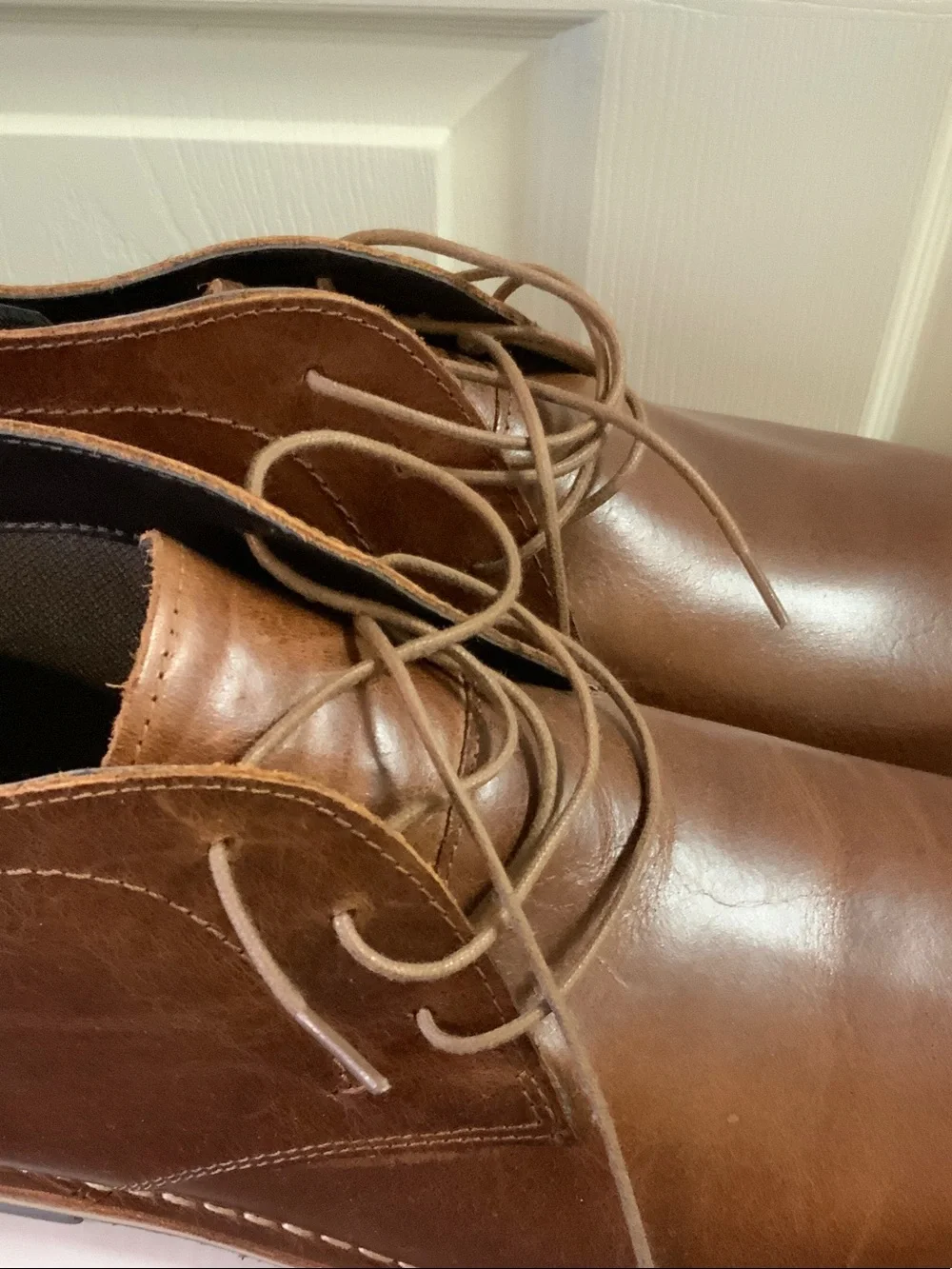 Steve Madden Tan Leather Chukka Boots. HARKEN COGNAC LEA